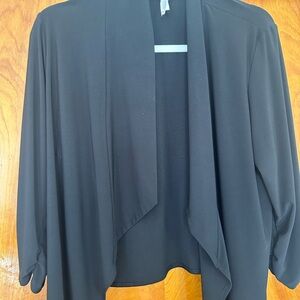 Michele Black Open Front Cardigan